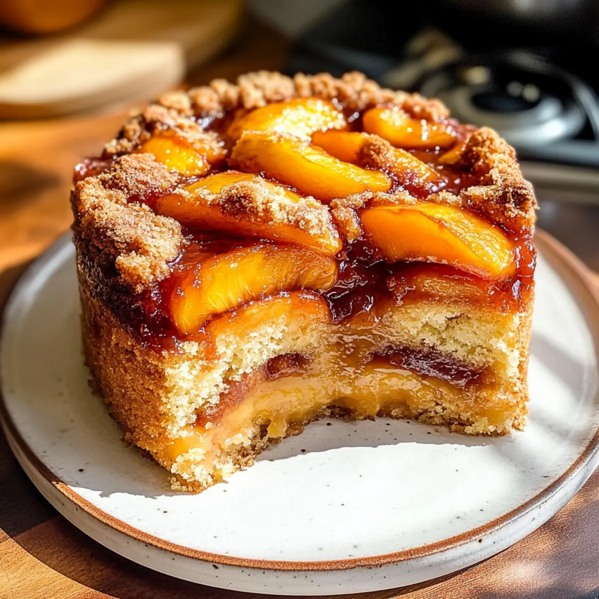 Pfirsich-Cobbler-Gugelhopf für den Sommergenuss