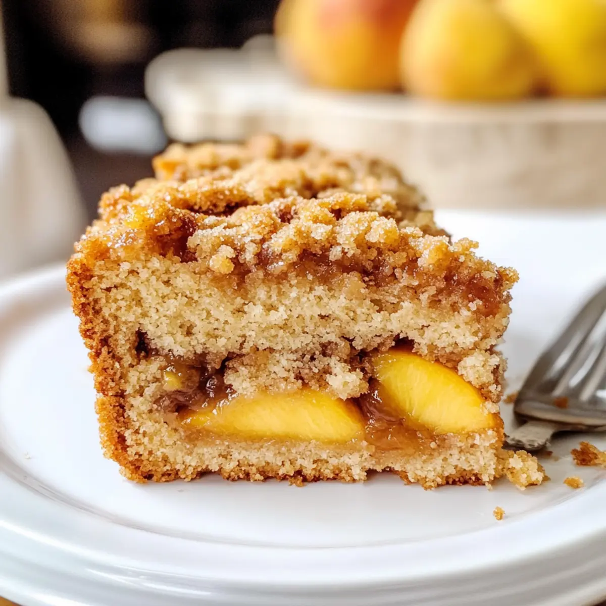 Saftiger Pfirsichkaffee-Kuchen für den Nachmittag