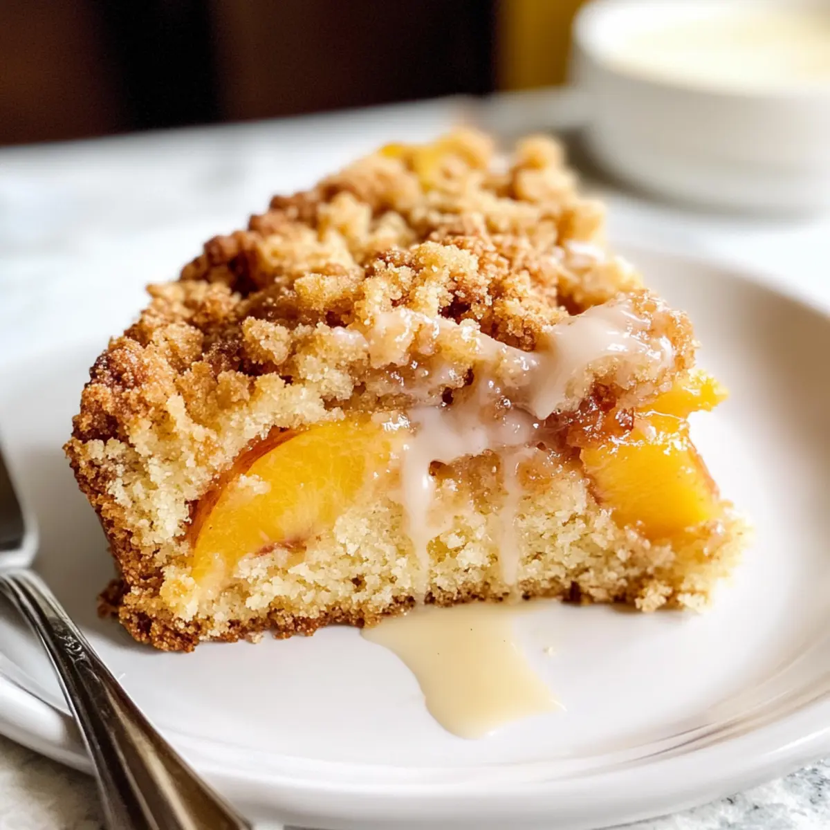 Saftiger Pfirsich-Kaffeekuchen für genussvolle Momente