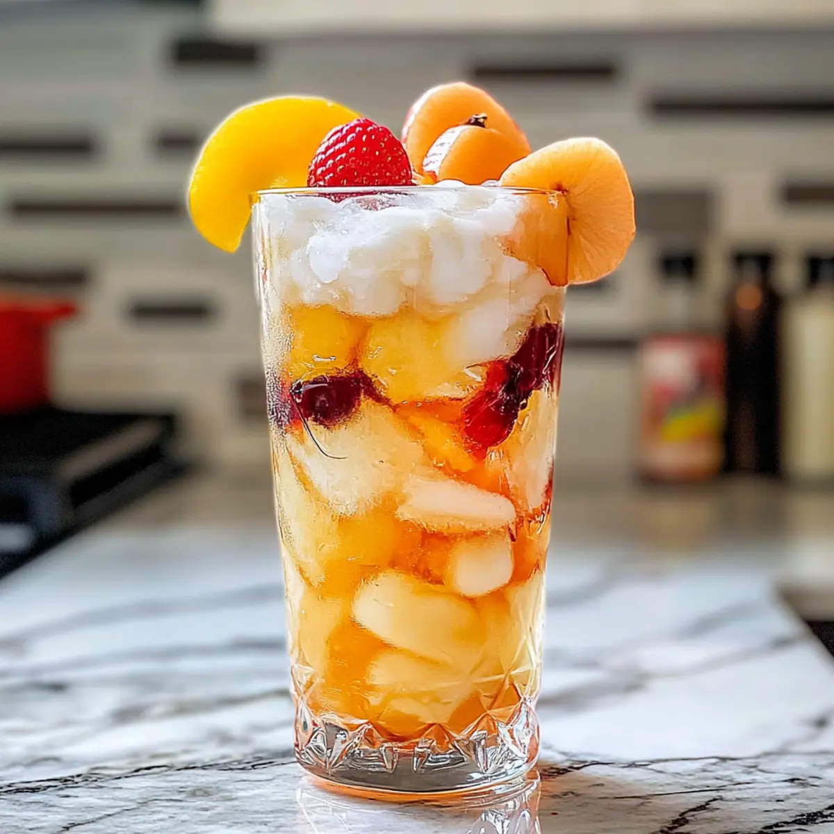 Pfirsichcréme Sprite schmutziger Soda Genuss