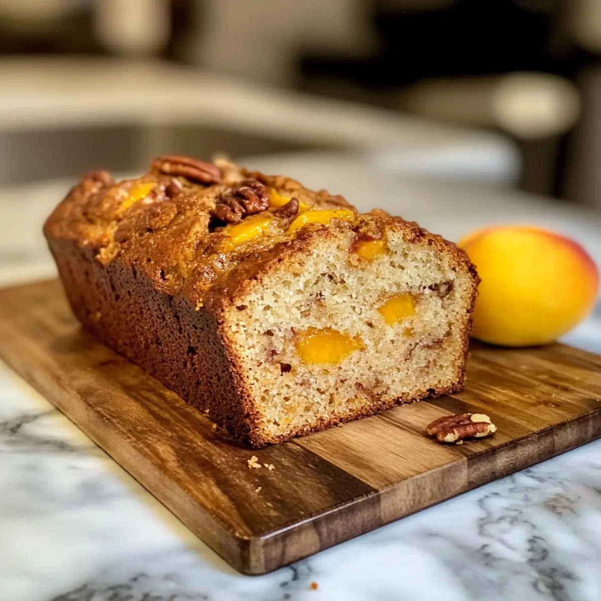 Pfirsich-Pecannuss-Brot für geselliges Backen
