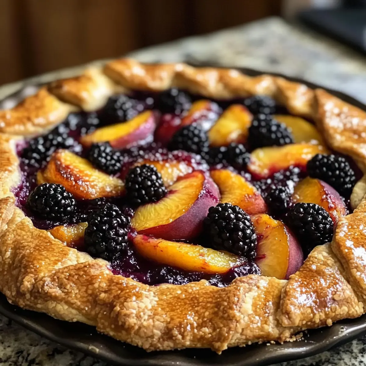Pfirsich- und Brombeer-Galette Rezept zum Verlieben