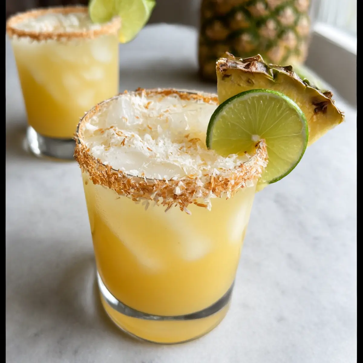 Erfrischende Ananas Kokosnuss Mockarita für den Sommer