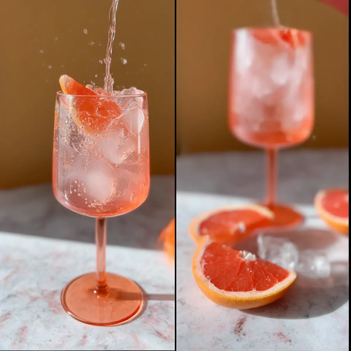 Erfrischender Pink Gin Spritz Cocktail für den Sommer