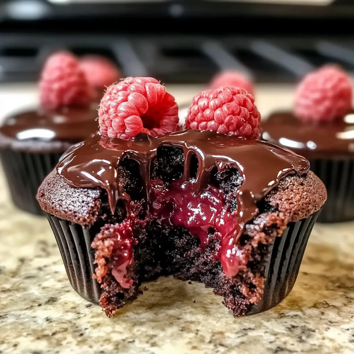 Himbeer-Schokoladenlava-Cupcakes für Anfänger
