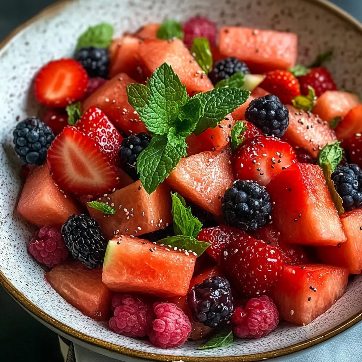 Erfrischender Wassermelonen-Salat Rezept für den Sommer