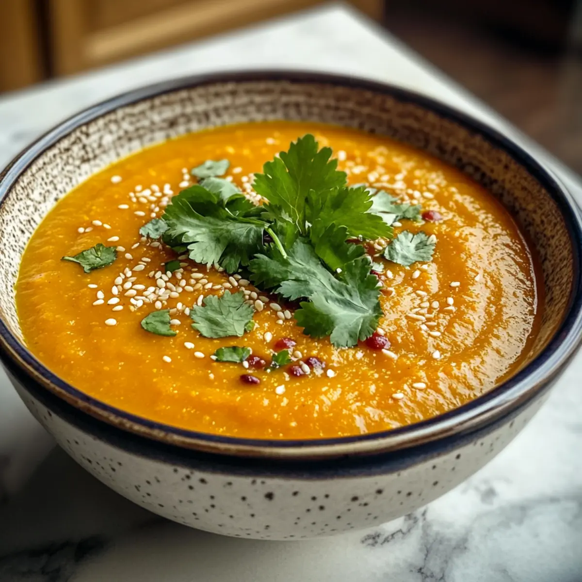 Sesamkarottencremesuppe einfach und lecker genießen