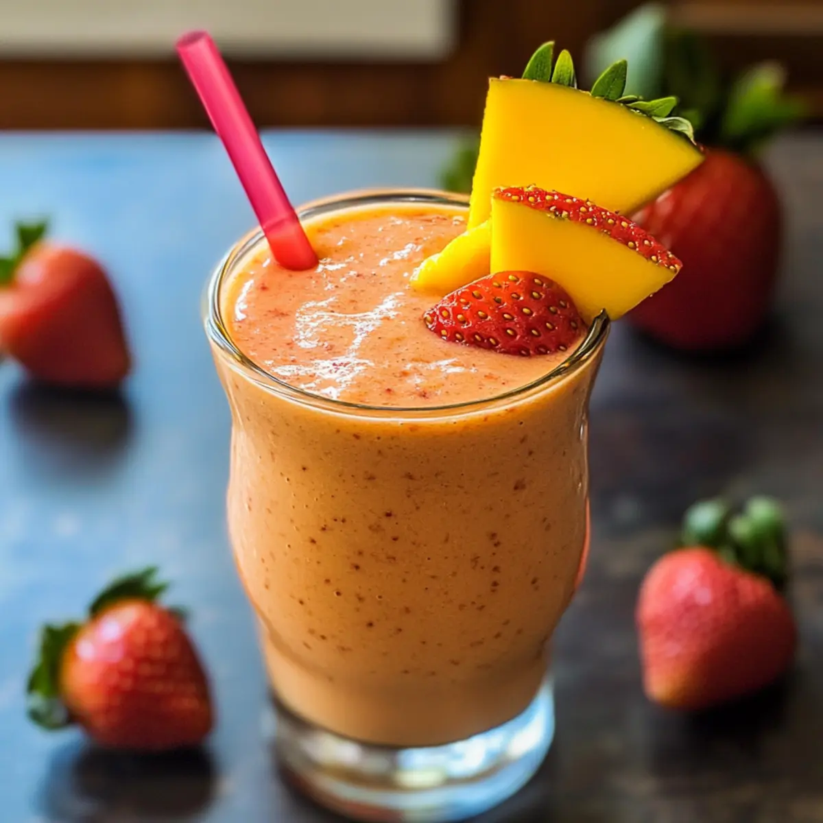 Erdbeer-Mango-Smoothie für den perfekten Start in den Tag