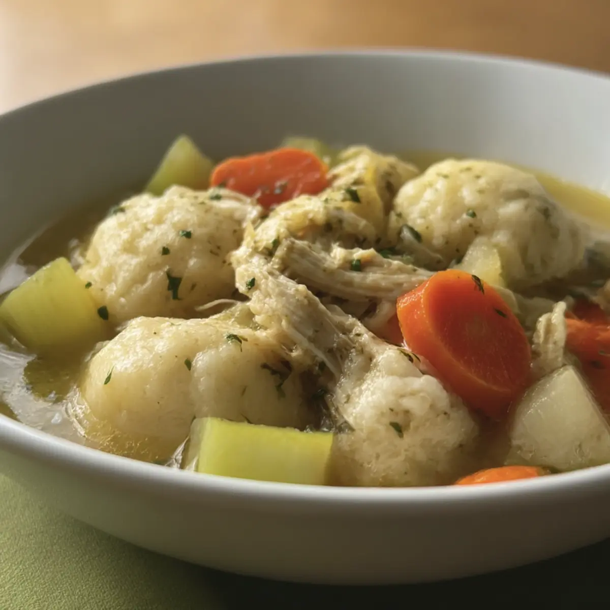 Sommer Hühnersuppe mit Biscuitknödeln entdecken
