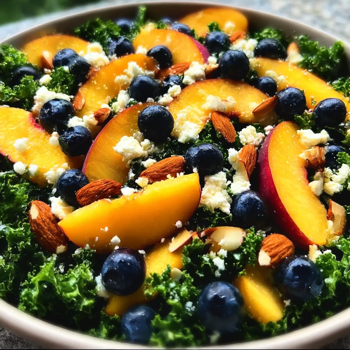 Sommerpfirsich- und Blaubeer-Kohl-Salat für jeden Tag