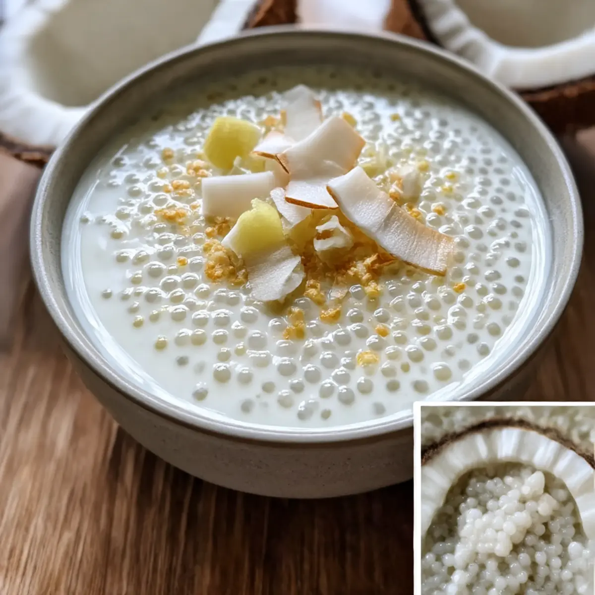 Thai-Kokos-Sago-Pudding für den perfekten Sommergenuss