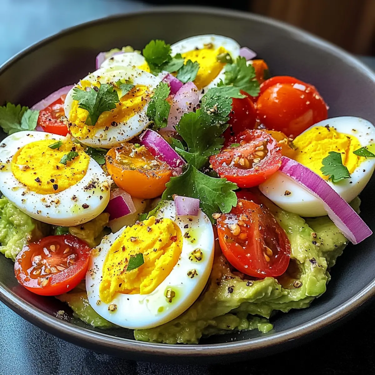 Eiersalat mit Avocado für Fitness und Frische